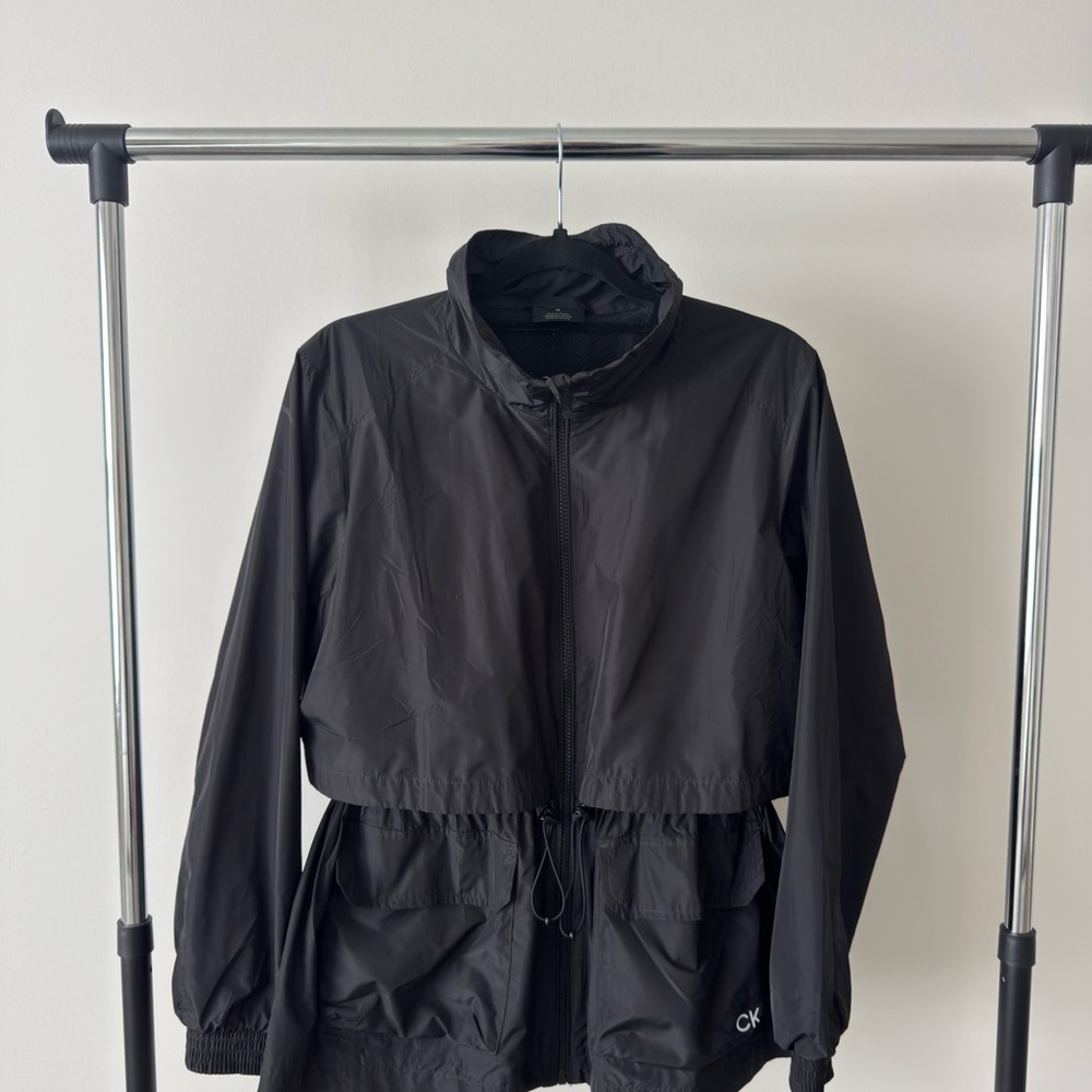 Calvin Klein Black Drawstring Utility Jacket - image 1